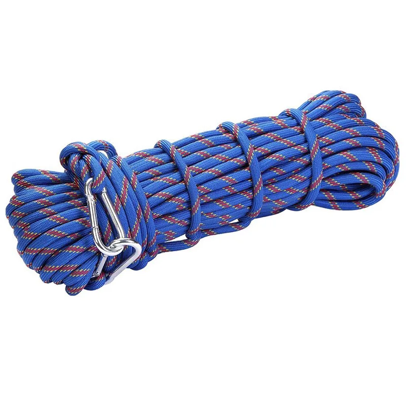 

10mm 3KN Outdoor Rescue Rope Climbing Safety Paracord Insurance Escape Rope Wild Trekking Camping Clothesline Survival Equipment