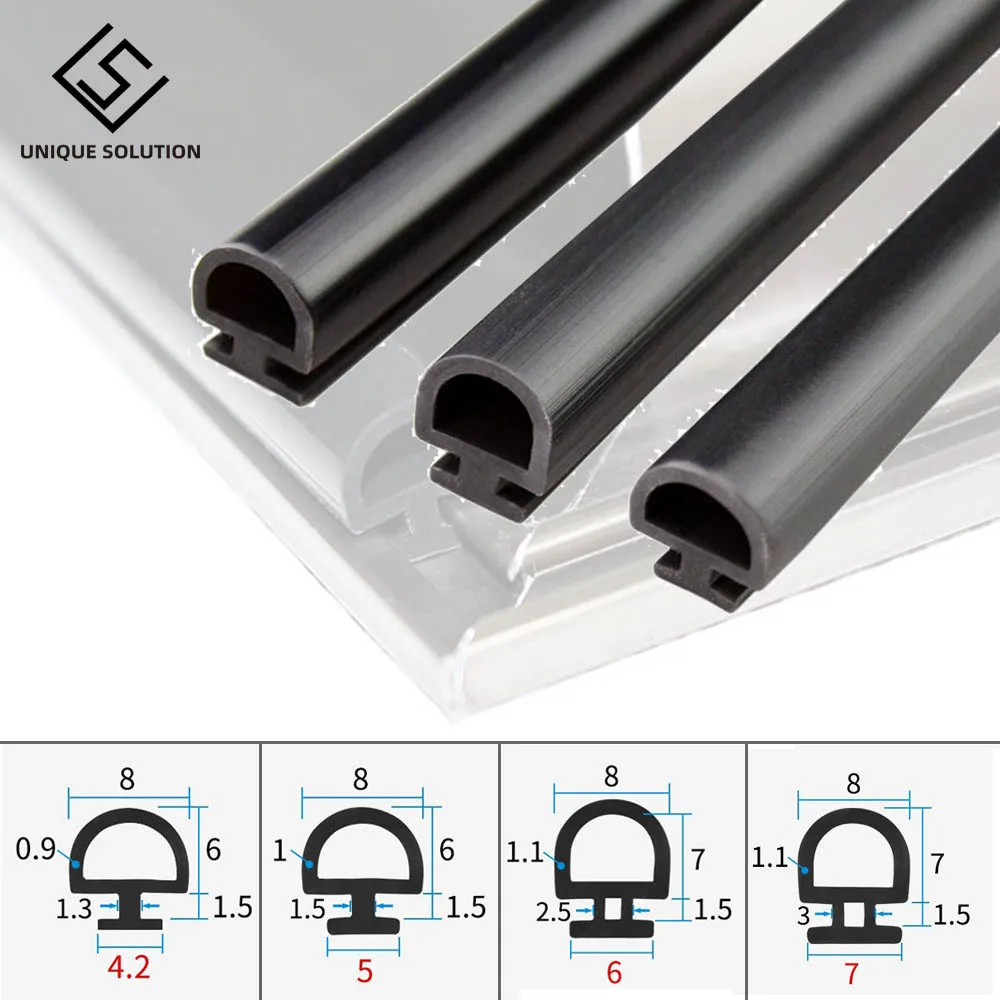 

5/10M Bottom width 5/6/7mm EPDM sealing strips bridge aluminum door/window sealed plastic strips energy saving windows and doors