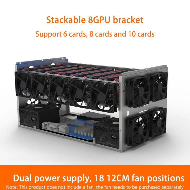 

Graphics Card Fixing Bracket Open Stackable 6 Cards 8 Cards 10 Cards Gpu Fixed Rack Multi-Graphics Card Fixing Bracket Rack