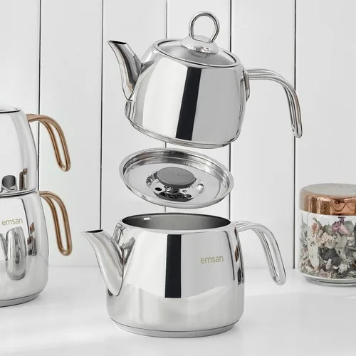 Induction Based Teapot Set Tea Set Cup Tea for Turkish Tea Sets Kitchen Products Stainless Steel Teapot