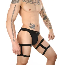 CLEVER-MENMODE Caleçons Hommes Jockstrap Culotte Sexy Strings G String Pénis Poudres Sous-Vêtements SFP T-Back Jambe Bondage Lingerie