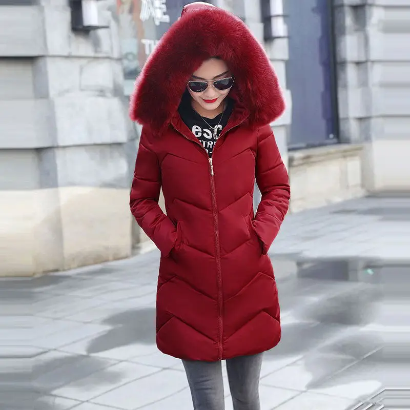 Autumn Womens Parka Casual Outwear Winter Hooded Coat 2024 Winter Jacket Women Fur Coat Women\'s Winter Jackets Warm Female Coat