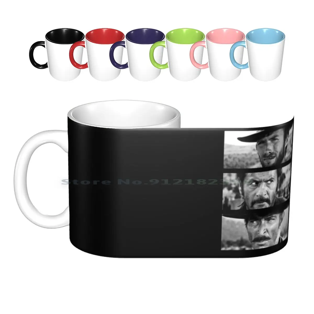 Clint Eastwood Western Ceramic Mugs Coffee Cups Milk Tea Mug Clint Eastwood Dirty Harry Western Cowboy Good Bad Ugly Spaghetti