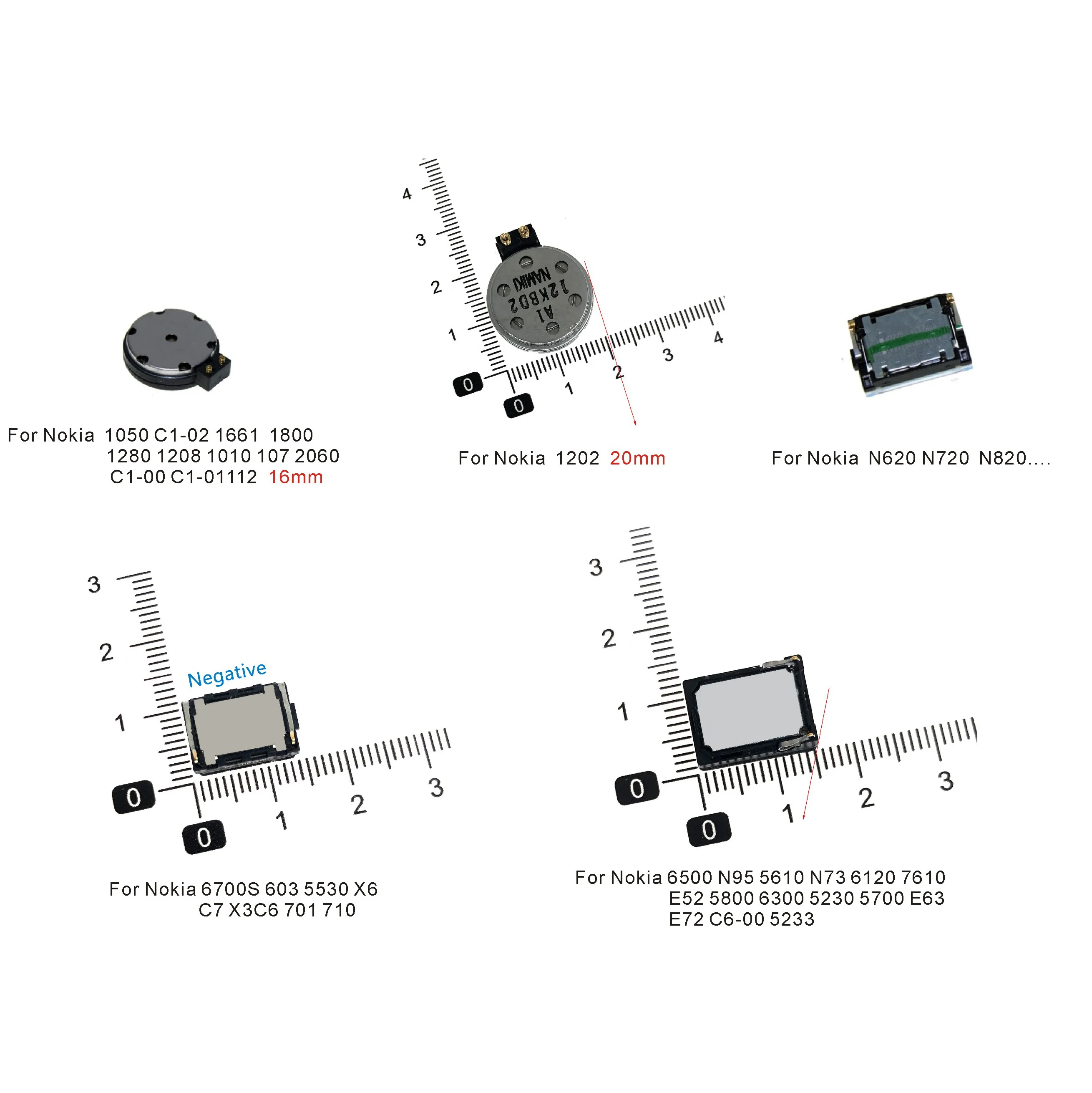 Loud Speaker Inner Buzzer Ringer Replacement Parts For Nokia C1 1280 105 108 107 1616 5800 5230 N95 E52 6120 E71 E65 X Lumia 630