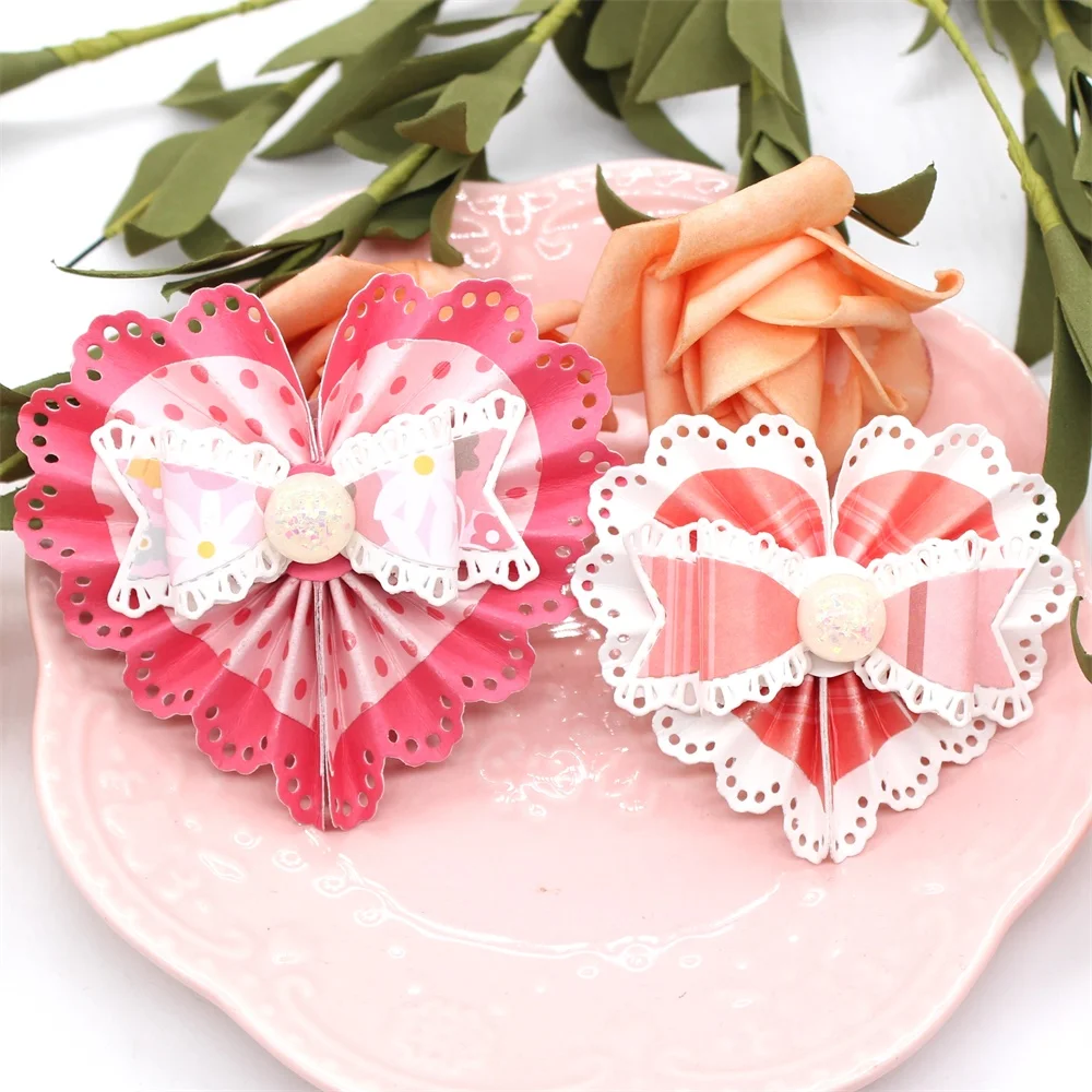 KSCRAFT serce rozeta metalu wykrojniki szablony dla DIY Scrapbooking dekoracyjne wytłaczanie kartki DIY