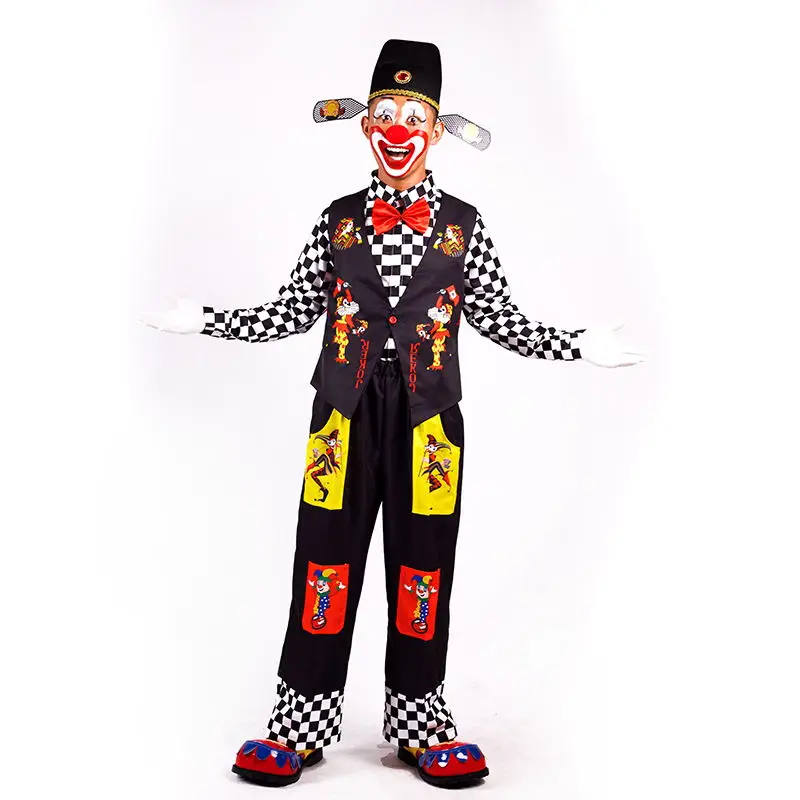 funny clown costumes for adults clown clothing halloween costumes masquerade party clothes new year stage performance