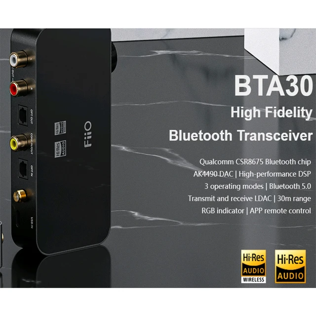 Fiio BTA30/BTA30PROハイファイワイヤレスbluetooth 5.0 ldac長距離30メートルトランスミッタレシーバpc/tv用/スピーカー/ヘッドホン  - AliExpress