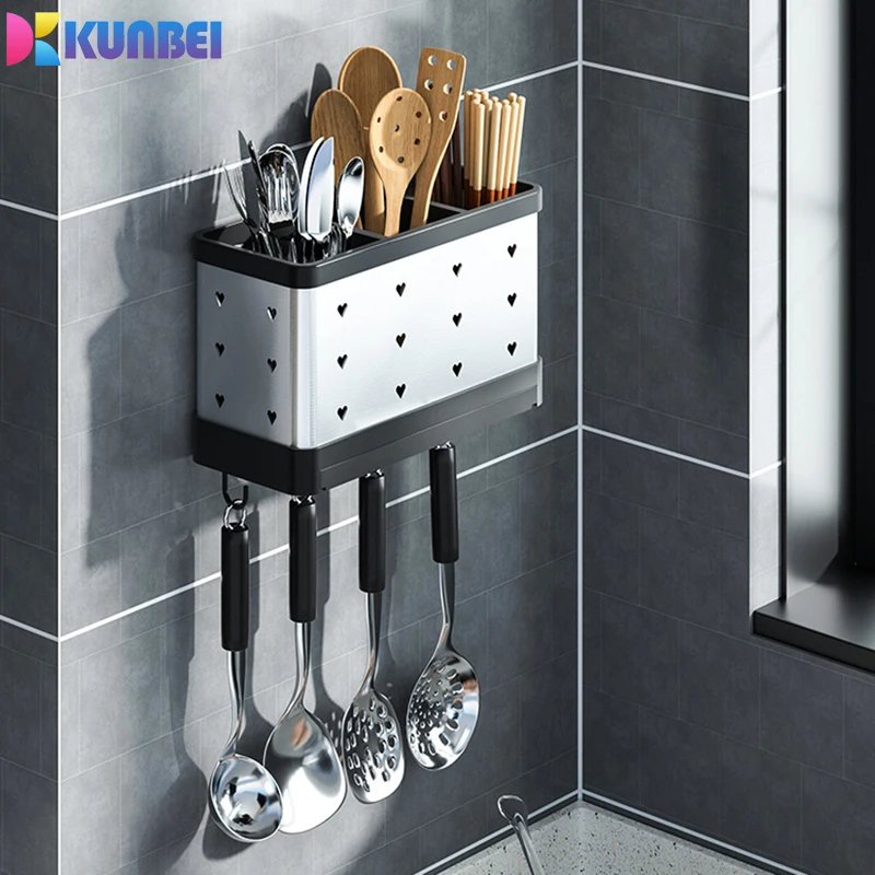 

KUNBEI Multifunctional Spoon, Fork, Chopsticks Storage Box Tableware Drain Rack Kitchen Storage Accessories Organizer