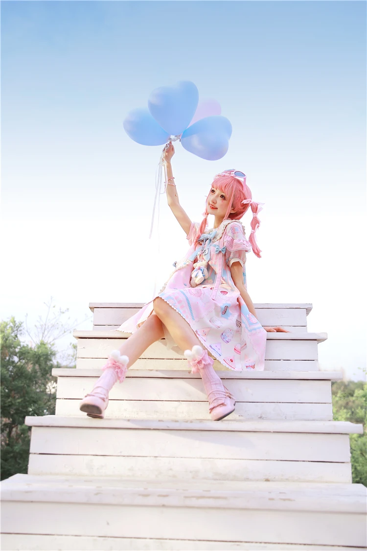 Robe de princesse lolita pour filles, tenue vintage en dentelle, avec nœud papillon, imprimé victorien, douce, kawaii, op loli cos