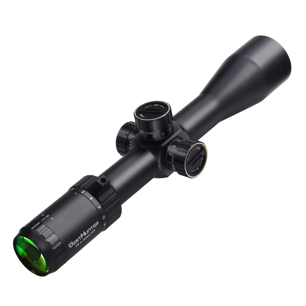 Imagem -04 - Westhunter hd 416x44 Ffp Riflescopes Primeiro Plano Focal Caça Scope Grande Roda Lateral Tactical Viseiras Bloqueio Redefinir Fits. 308 Vitória