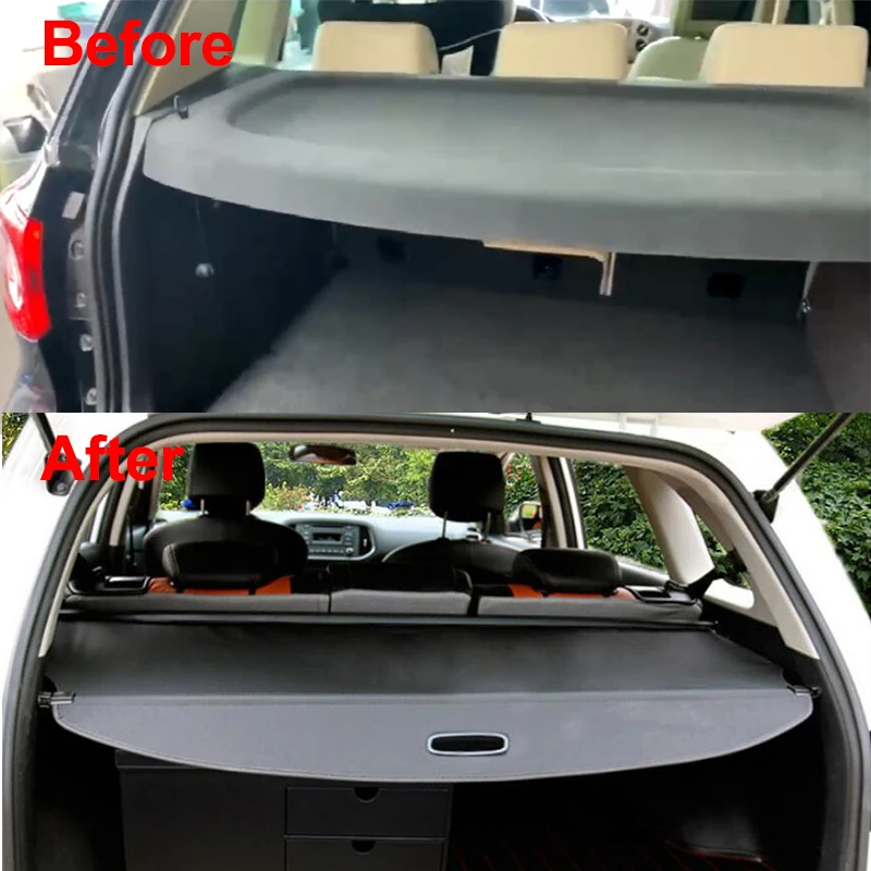 Car Styling For VW Tiguan 2013 2012 Rear Trunk Cargo Cover Privacy Trunk Luggage Security Shade Shield Accessories 2010-2015