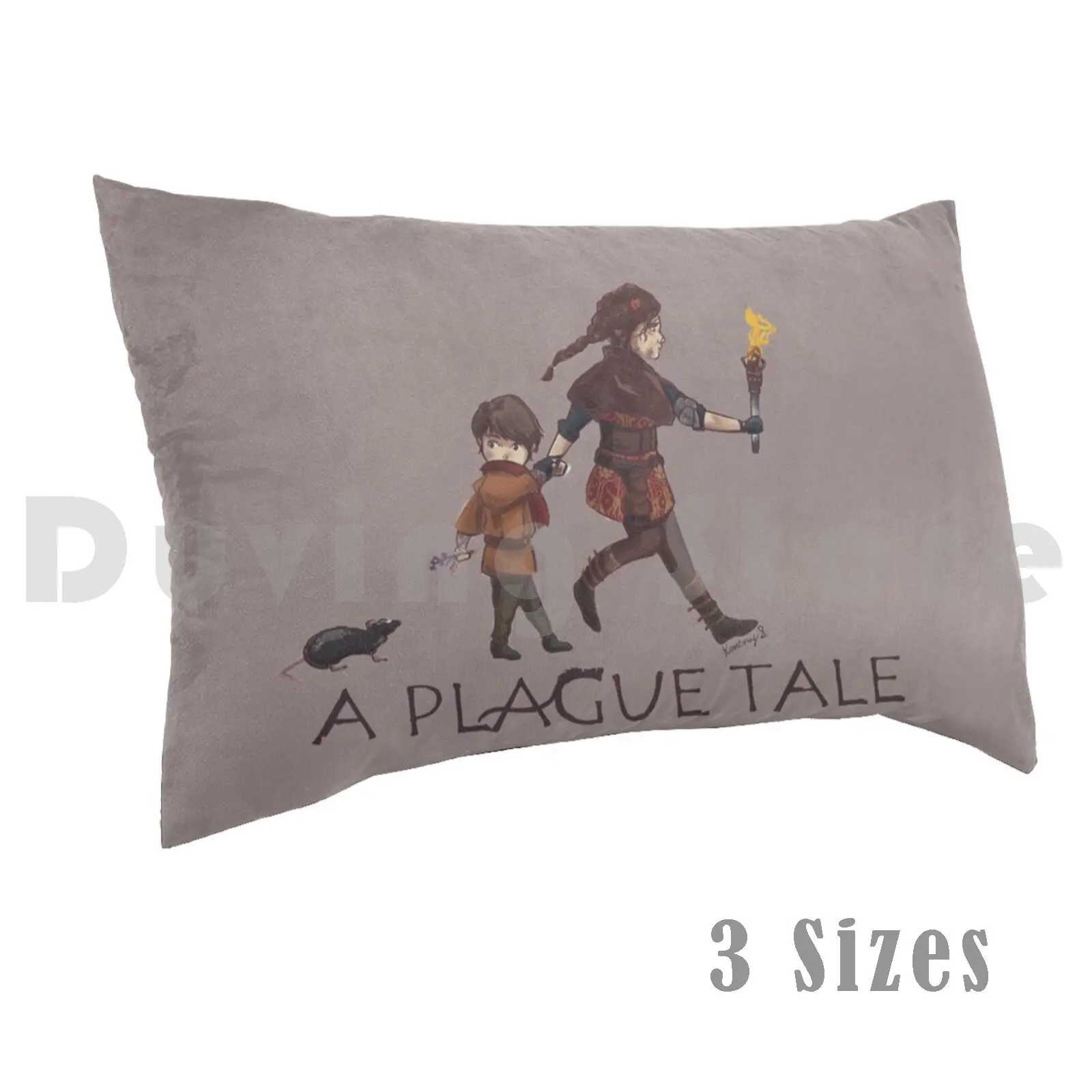 A Plague Tale Illustration Pillow Case Printed 50x75 A Plague Tale Video Games