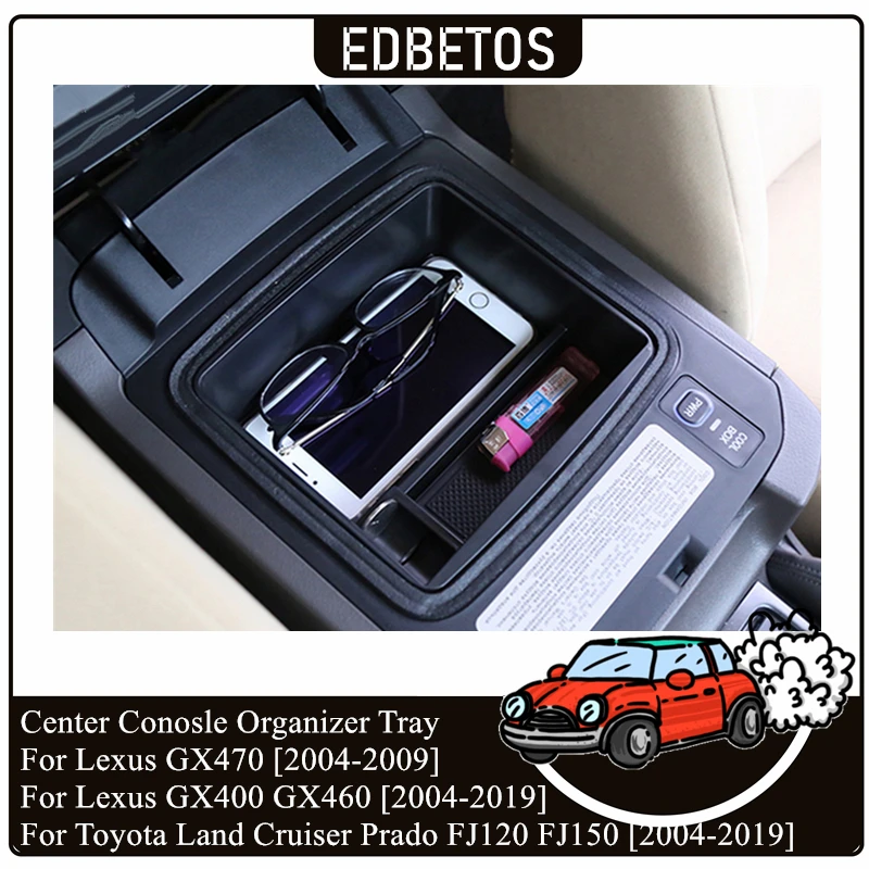 

Armrest Storage Box Container For Toyota Land Cruiser Prado FJ120 FJ150 and Lexus GX470 GX400 GX460 Center Console Accessories