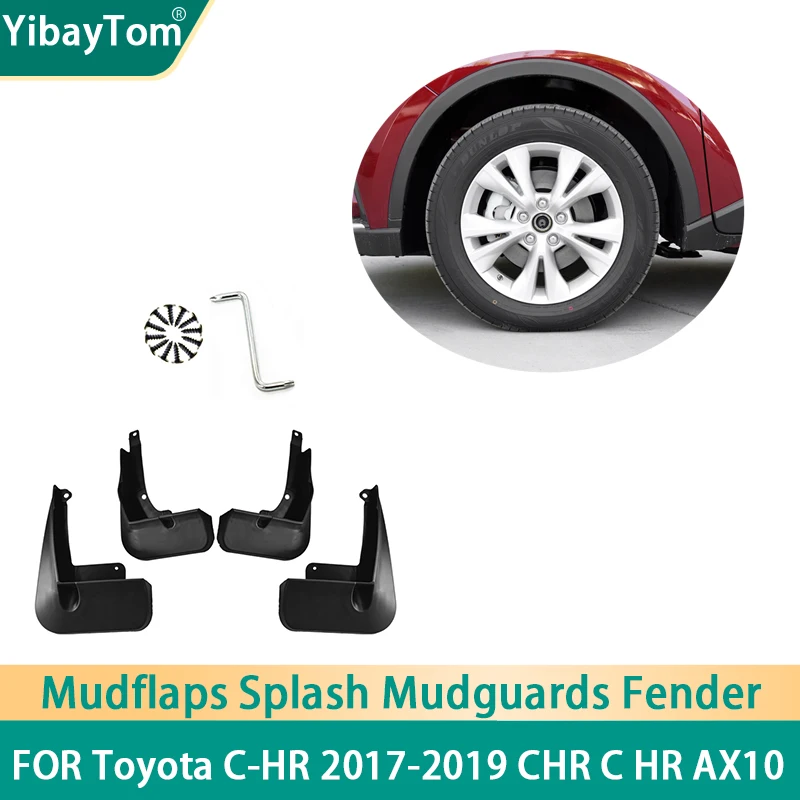 4 pcs Front & Rear Mudflaps Splash Mud Guard Mud Flap Mudguards Fender For Toyota C-HR 2017-2019 CHR C HR AX10 Accessories