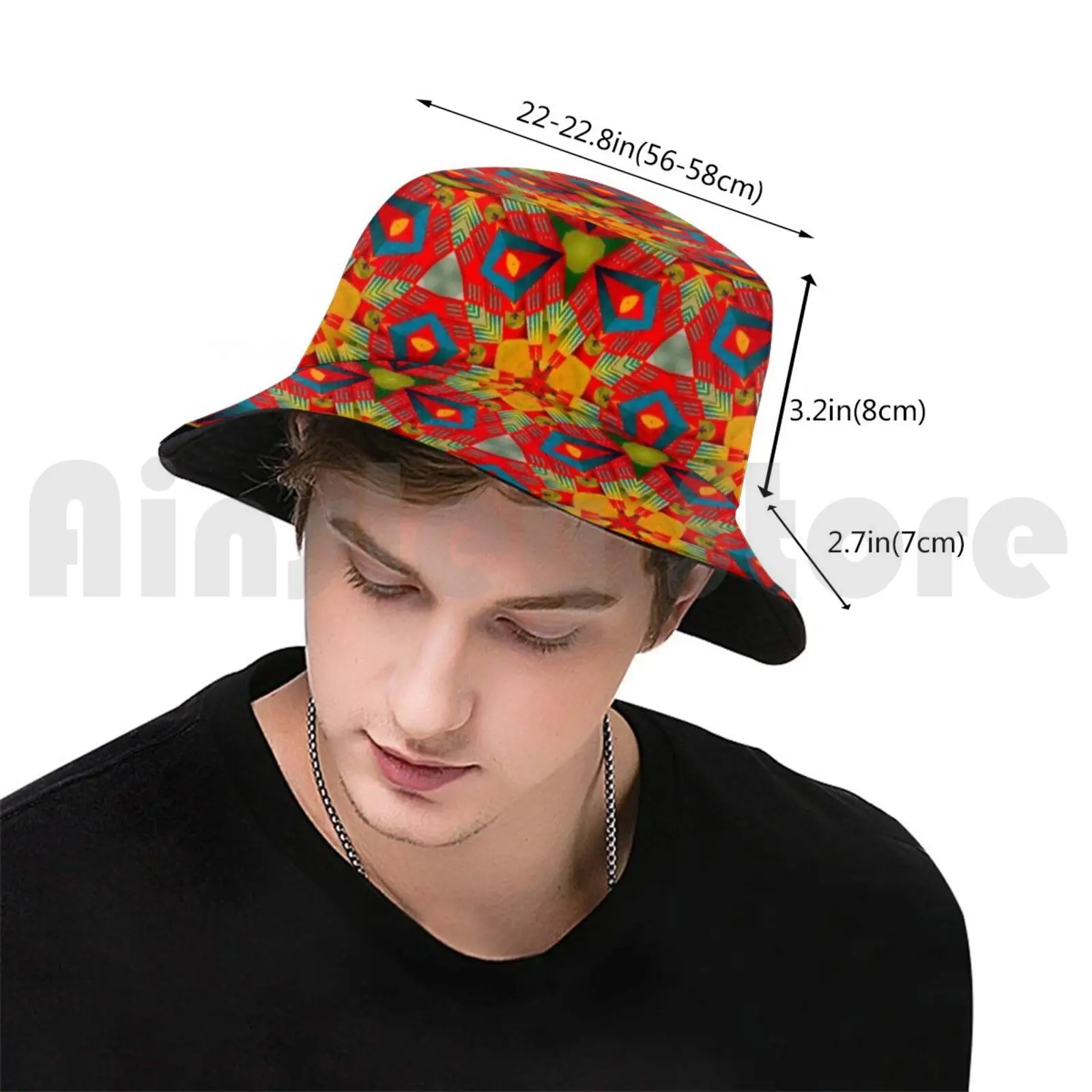 Sagrada Família Bucket Hat Adult kid baby Beach Sun Hats Gaudi Architecture Spain Colors Church Patter Wallpaper Travel