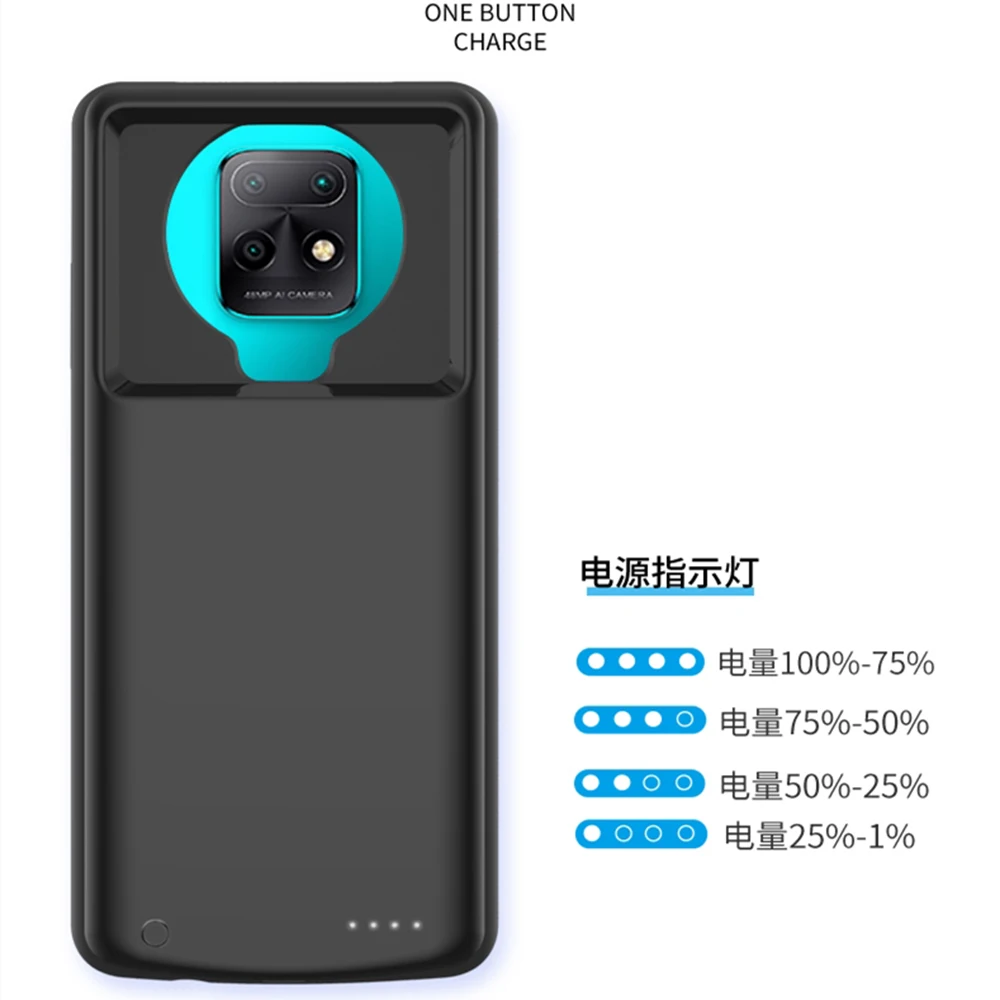 10000 Mah For Xiaomi Redmi Mi 10X 9 Pro 9T Pro CC9 SE 10 k20 k30 Note 8 Note 7 Pro Mix 3 Lite Battery Case Power Bank Charger