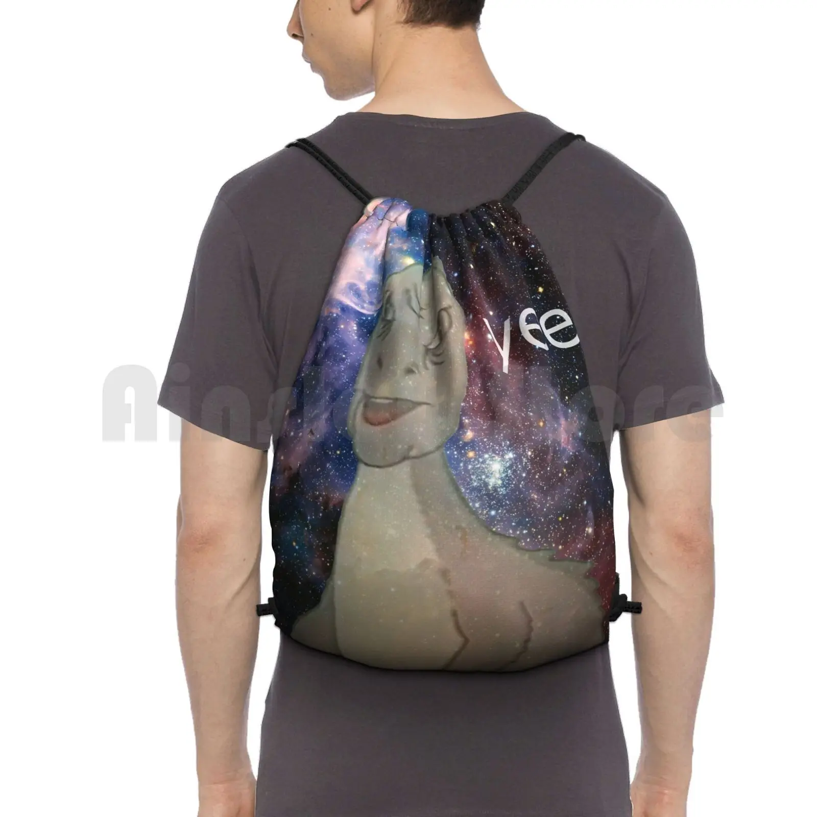 Cosmic Yee Proximity Wstring Bag, Riding Climbing Gym Bag, Dinosaur Prehistoric T Rex, Funny Meme, Youtube, Internet