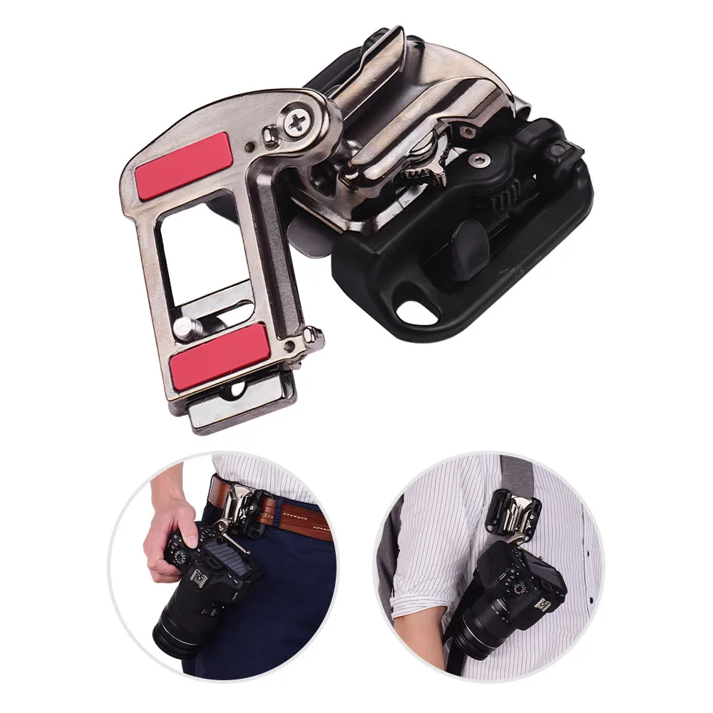 Camera Belt Holster Mount Waist Clip Holder Hanger With 1/4 Inch Screw for Canon Nikon Sony Olympus DSLR Cameras