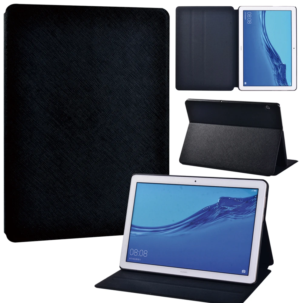 HUAWEI MediaPad T3 8.0/ T3 10 9.6 "/ T5 10 10.1" 용 태블릿 케이스-태블릿 경량 하드 쉘 Pu 가죽 스마트 커버 케이스-1