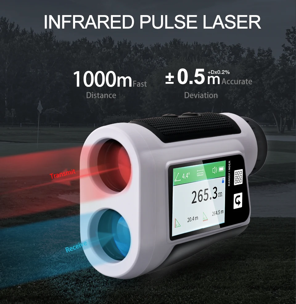 GVDA Laser Rangefinder 6x Golf Rangefinder 1500m 1000m 800m 600m Telescope Laser Range Finder Distance Meter for Hunting Sports