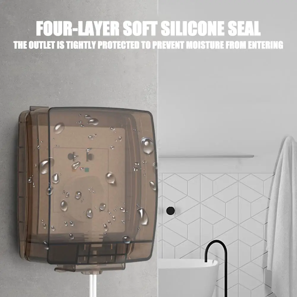 Picture 3: Waterproof Switch Socket Cover 86 Universal Type High Level Kitchen Bathroom Waterproof Socket Box Protect Electrical Appliances