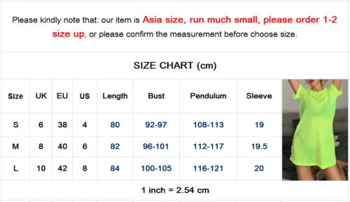 Women Short Sleeve Perspective T-Shirt Neon Green O Neck Vintage Mesh Short Sleeve Tee Shirt Long Tshirts Beachwear Coverup