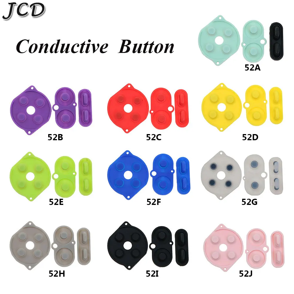 JCD Silicone Rubber Pad Conductive Button and Power On Off Button AB Buttons D Pads For GameBoy Color GBC Console