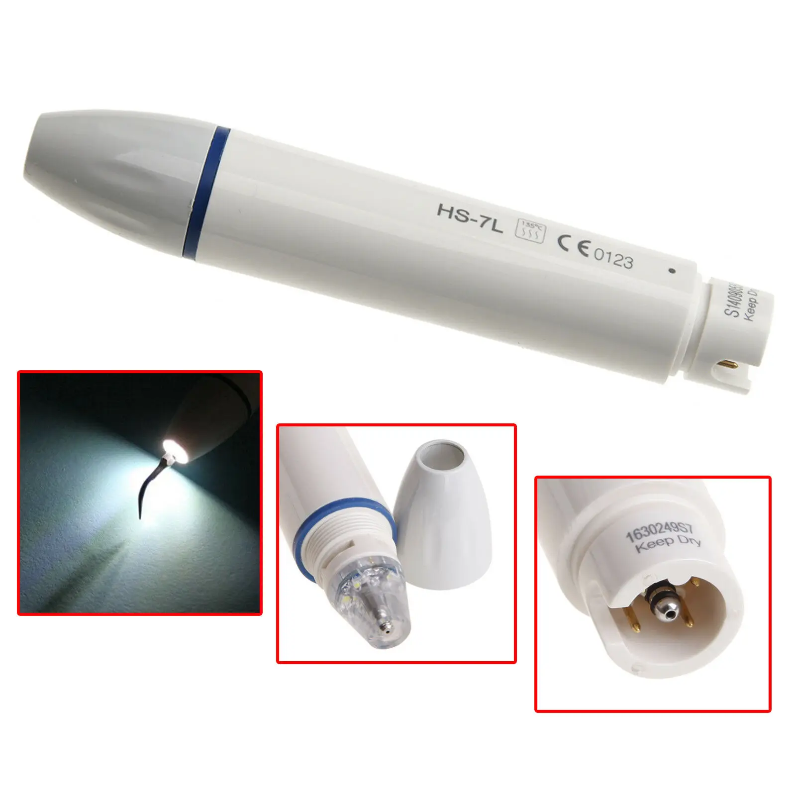 Ultrasonic Piezon Dental Scaler Handpiece with LED light For DTE SATELEC HS-7L