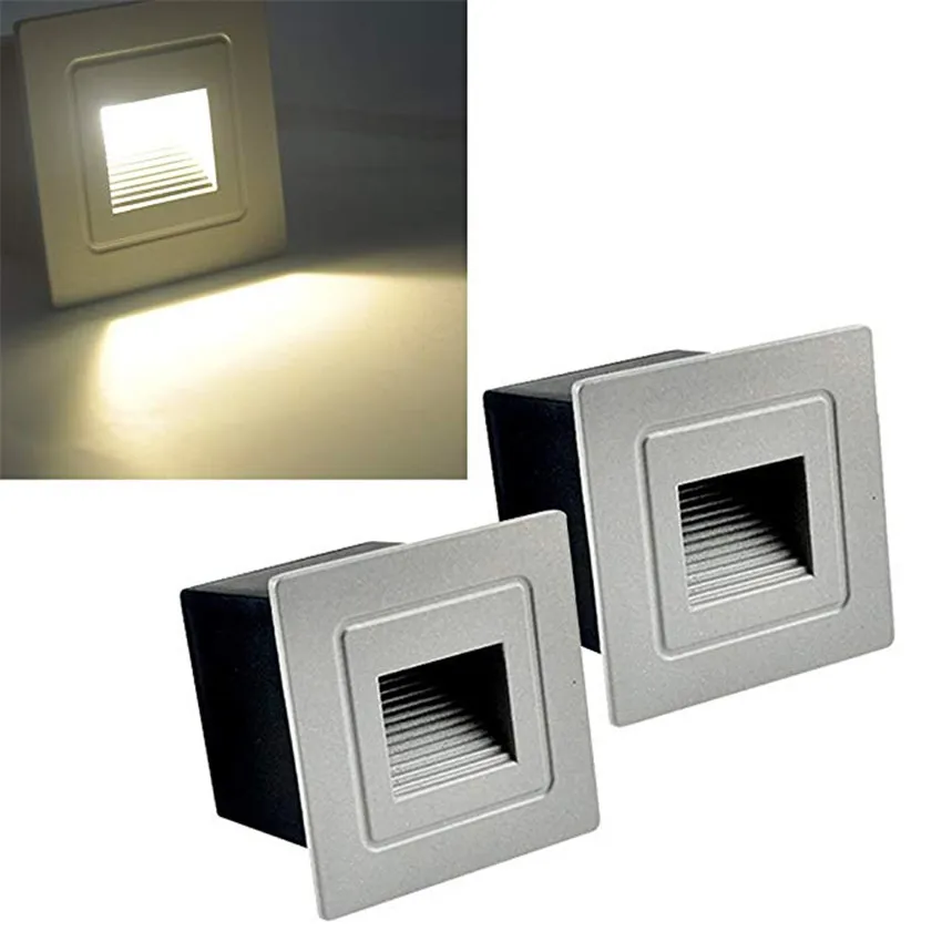 Imagem -06 - Impermeável Downward Footlight Led Stair Light Step Light Embutido na Parede Escada Interior e Exterior 1w 85265v