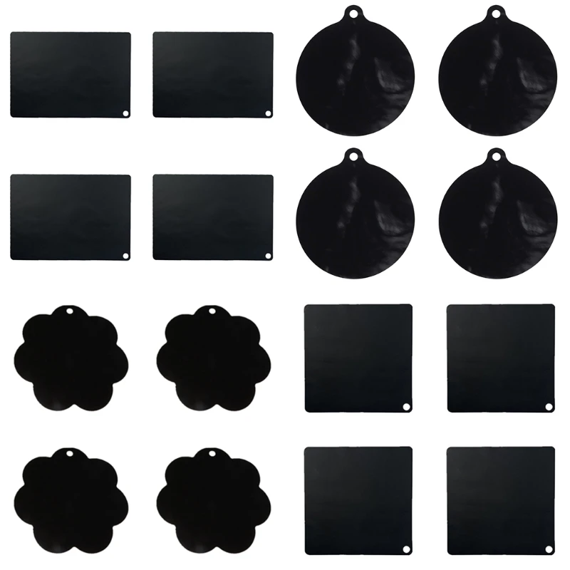 M2EE 4 Pieces Induction Cooker Protector Mat Stovetop Burners Covers Silicone Mat Pad Non-Slip Protective Mat for Kitchen