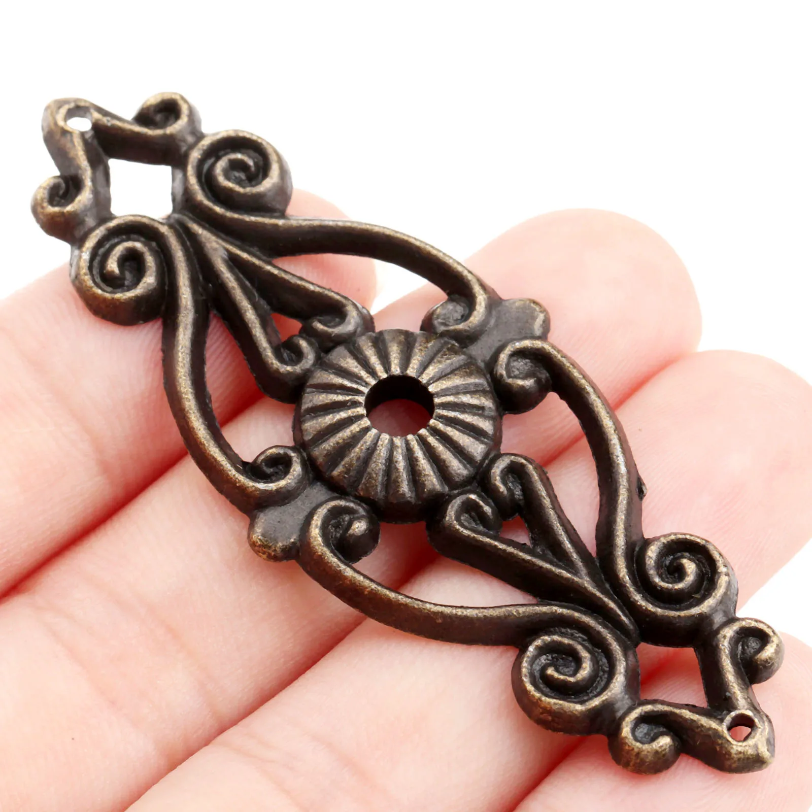 2Pcs Antique Decorative Jewelry Box Corner Feet Leg Wooden Case Corner Protector Furniture Fittings