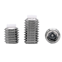 M2 M2.5 M3 M4 M5 M6 M8 M10 M12M16 304 Stainless Steel Hex Socket Plastic Nylon Dog Convex Point Tip Grub Headless Bolt Set Screw