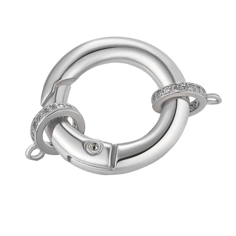 JUYA 5 Pcs Wholesale Fasteners Lobster Clasps Cubic Zirconia Hooks Charms Connectors DIY Handmade Jewelry Findings Accessories