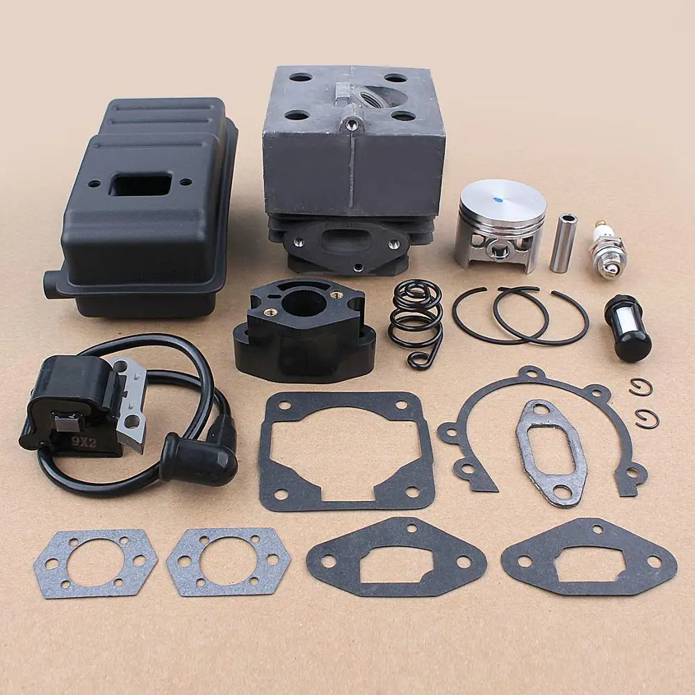 Kit de Silenciador de Escape do Cilindro 46 mm Apto para Stihl Sr340 Sr400 Sr420 Br320 Br400 Br340 Br380 Br420 Soprador de Folhas 42030201201