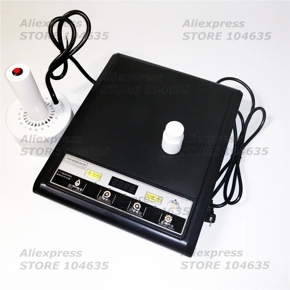 Cầm Tay Viền Nhôm Cảm Ứng Cói Bình Mũ Lưỡi Chai Kín Máy Làm Nóng Đóng Nắp Máy Hàn Miệng Túi DL-500E Kích Thước Con Dấu: 20-100MM