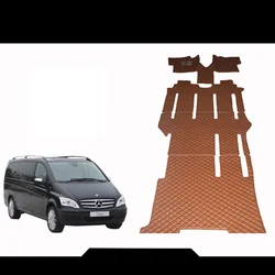leather car floor mat for mercedes benz v-class Viano Vito 2003-2014 2011 2010 2009 2008 2007 2006 2005 w639 carpet
