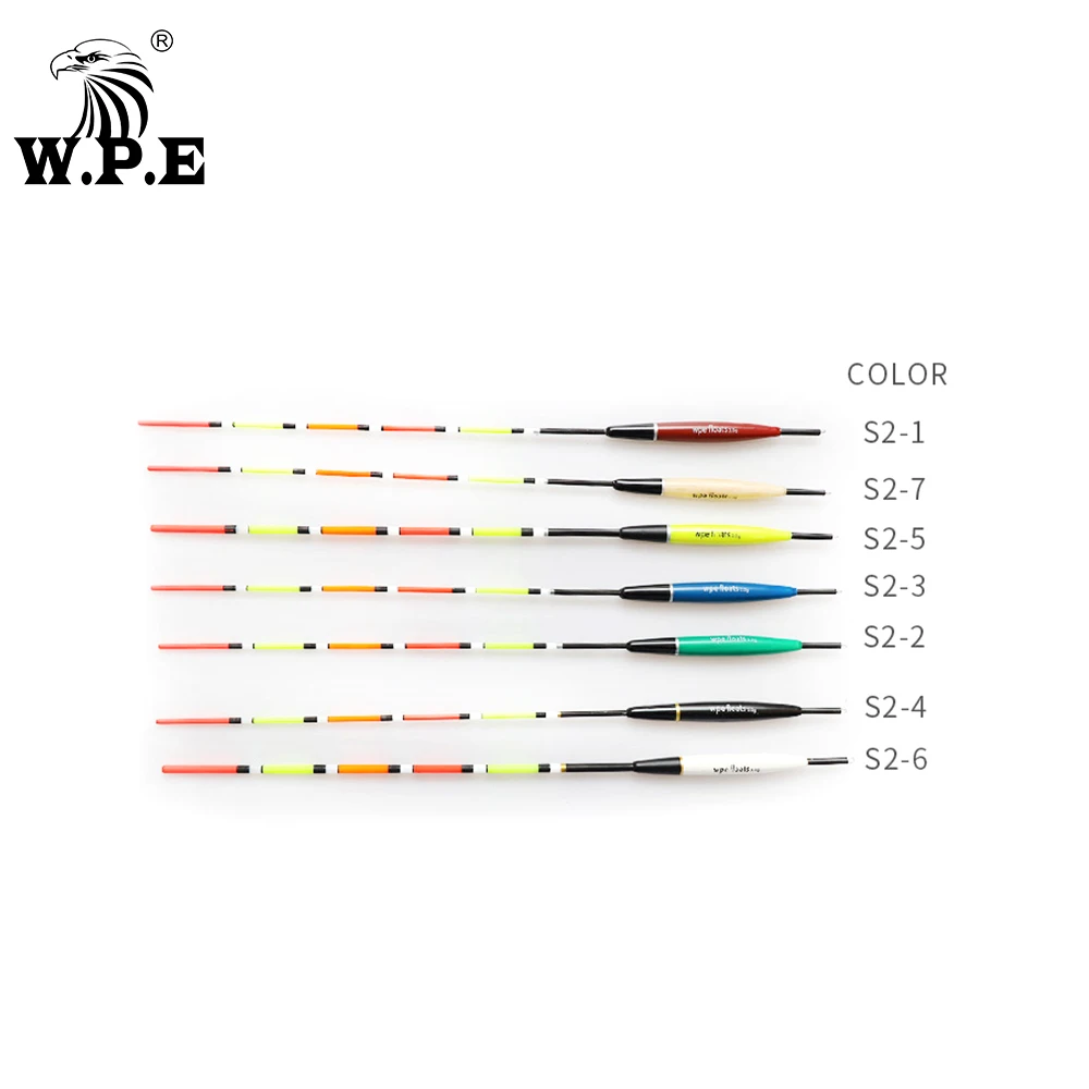 W.P.E Brand 3pc/lot Fishing Float Barguzinsky Fir Floats Size 2-6g for Carp Fishing Buoy Bobber Fishing Light Floats Multicolor