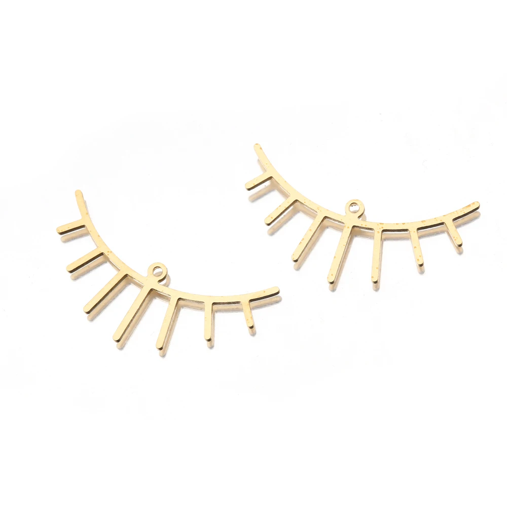 10pcs/lot Original Brass Eyelashes Charms SunFlower Lace Pendant Supplies For Diy Handmade Earrings Necklace Jewelry Making Craf