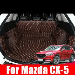 For Mazda CX-5 CX5 CX 5 KF 2017 2018 2019 2020 2021 2022 Leather Rear Trunk Mat Liner Floor Tray Carpet Mud Pad Guard Protector