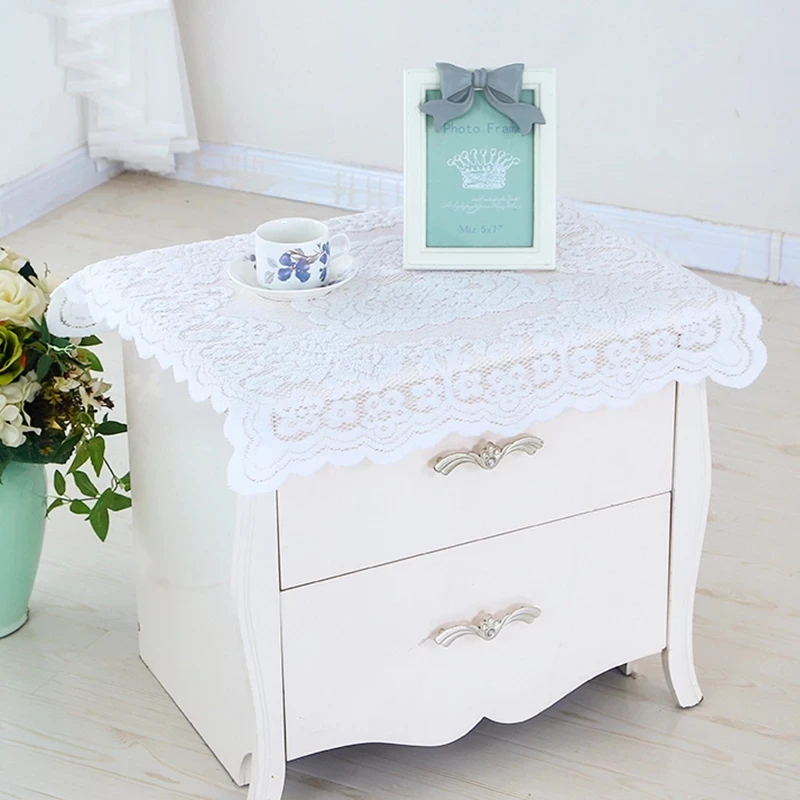 1PCS Hollow Lace Table Round Table cover Christmas Tablecloth Dining Table cloth For Birthday Party natal toalha de mesa E006