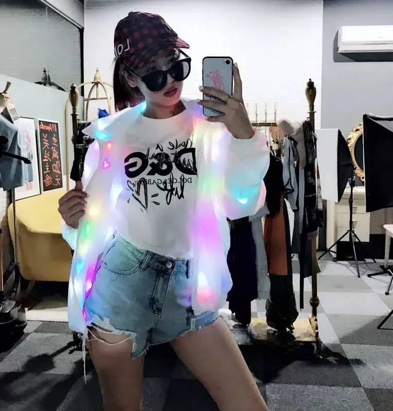 LED Lighting Coat Luminous Costume Creative Waterproof Clothes Dancing LED Lights Coat Christmas Party Clothes