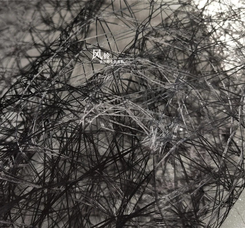 Tela de malla ahuecada para decoración, tejido de diseño de ropa creativa, color blanco y negro, textura Irregular de nido de pájaro, manualidades DIY, utilería de flores