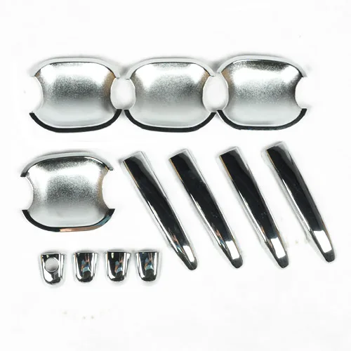 Hot ABS Chrome Electroplate Door Handle Cup Bowl Cover Trim Full Set For Highlander 2007 [QP211]