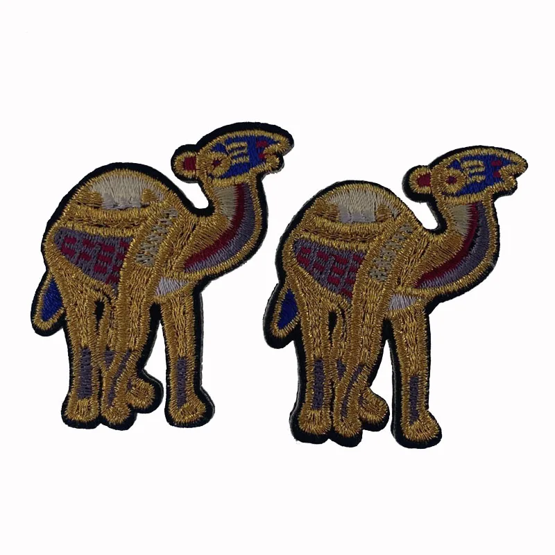 5Pcs Cartoon Animal Embroidery Camel Iron On Patches For Clothing Applique Sewing DIY Badges Decorative Accessories