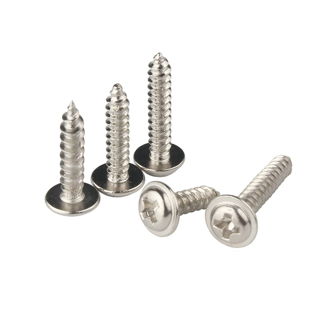 50 100Pcs PWA Nickel Plated Cross Round Head Self Tapping Screw With Pad Head Washer for KST FUTABA JR HITEC MKS Servo