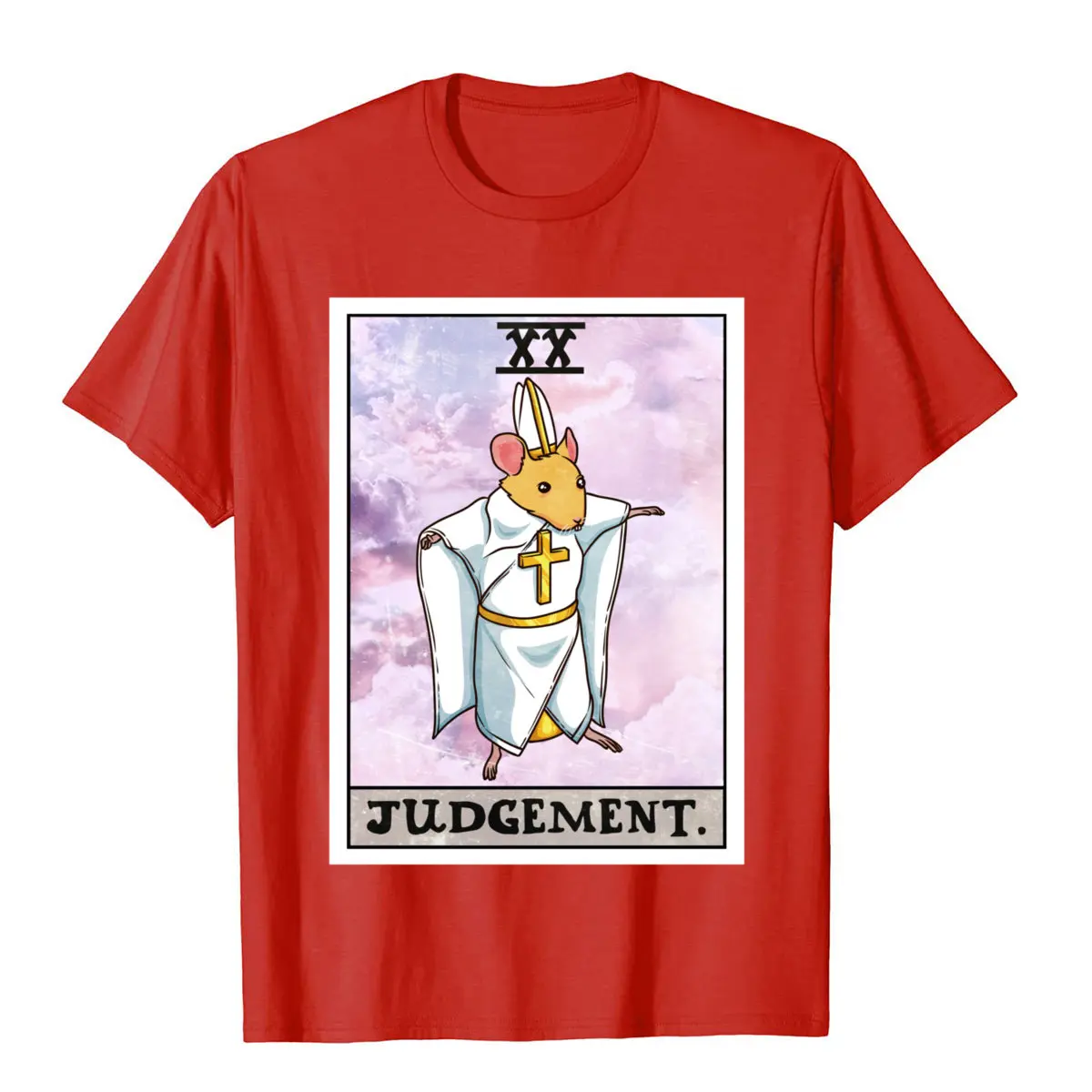 Dorime Rat Judgement Tarot Card Funny Meme Fashionable Mens T Shirts Cotton Tops Shirts Fitness Tight