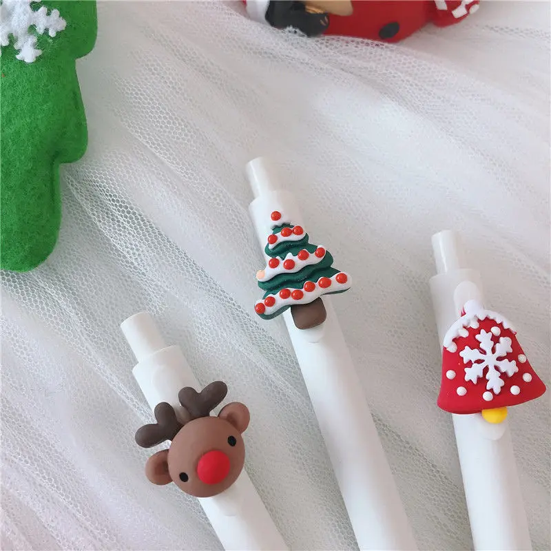 5 pièces/ensemble stylo Gel de noël stylo Kawaii fournitures scolaires stylo à encre Gel fournitures scolaires fournitures de bureau stylo cadeaux pour enfants