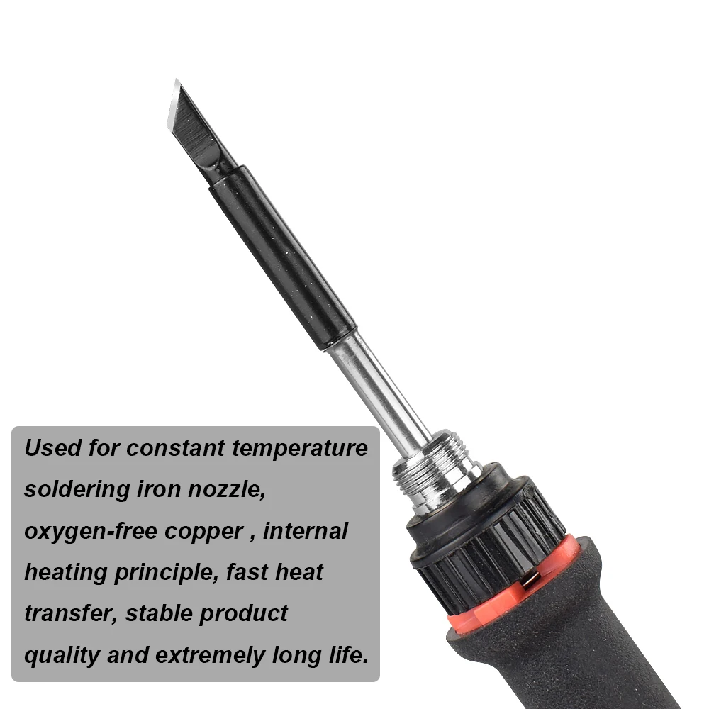 NEWACALOX 5pcs Senza Piombo di Saldatura Nero IronTips Utilizzato per 936/878D/8786 Stazioni di Saldatura di Saldatura Universale Accessorio rilavorazione