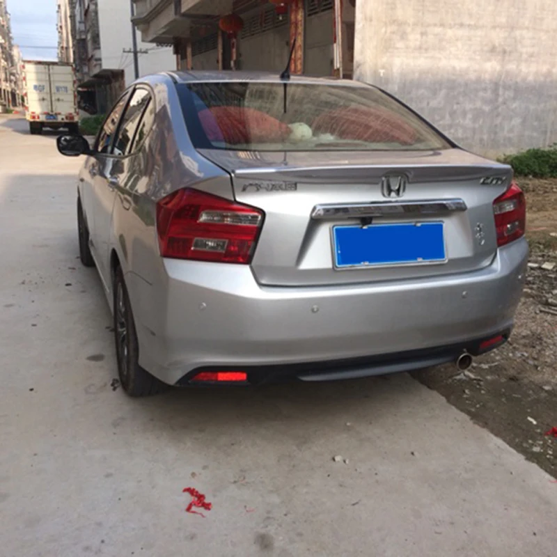 For Honda City Spoiler 2010 2011 2012 2013 2014 Car Tail Wing Decoration ABS Plastic Unpainted Primer Rear Trunk Spoiler