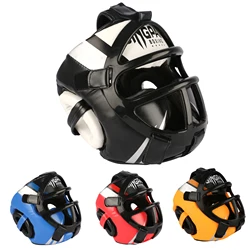 Full-Covered High-grade PU Leather Boxing Helmet Adult Kids Professional Competition Helmet MMA Muay Thai Taekwondo Head Guard